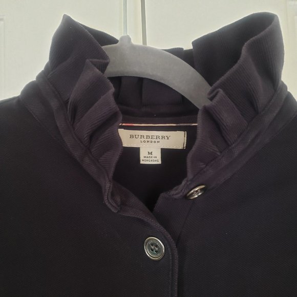 Burberry ruffle collar polo - Black knit five button - Size M - Picture 5 of 13